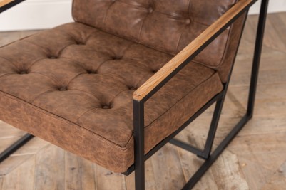 woodland brown leather armchair